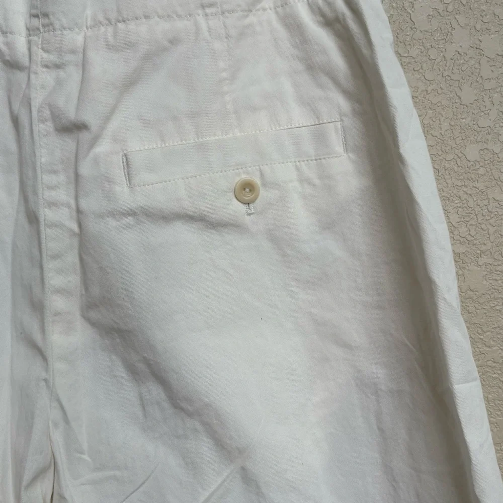 COS Wide Leg Linen-Blend Pants in Off-White
